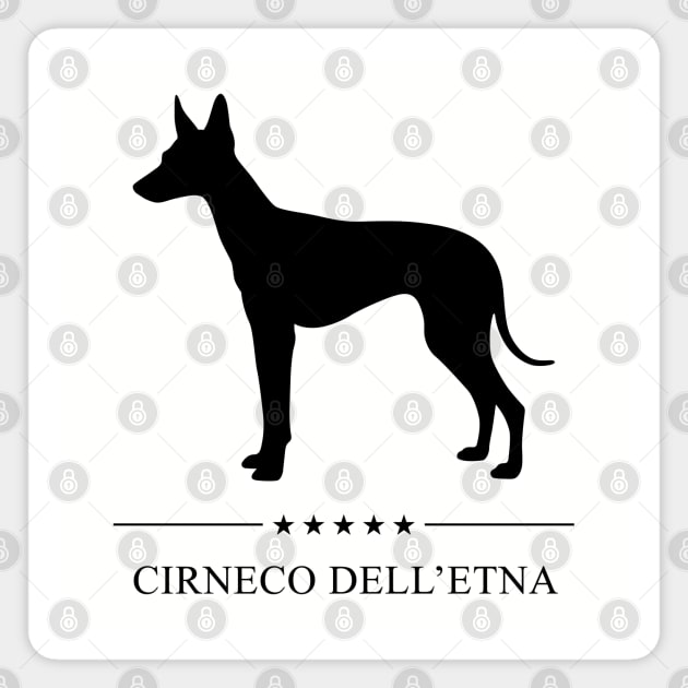 Cirneco dell'Etna Black Silhouette Magnet by millersye